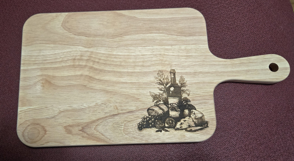 Wine and Cheese cutting board