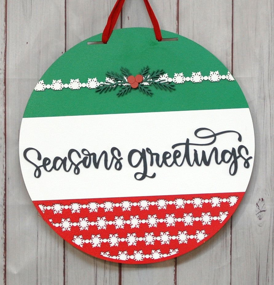 Season's Greetings w/mistletoe