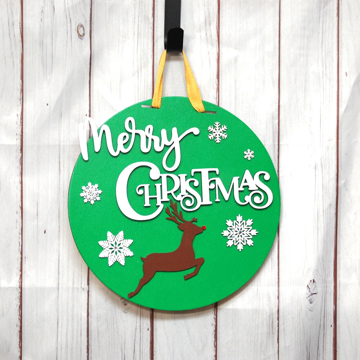 Merry Christmas w/snowflakes/reindeer