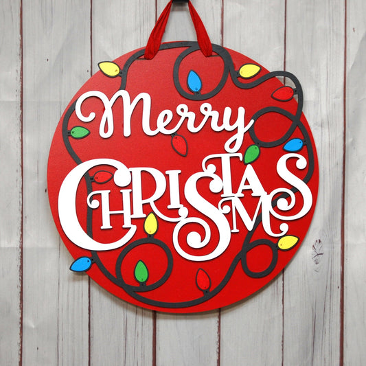 Merry Christmas w/lights 15"