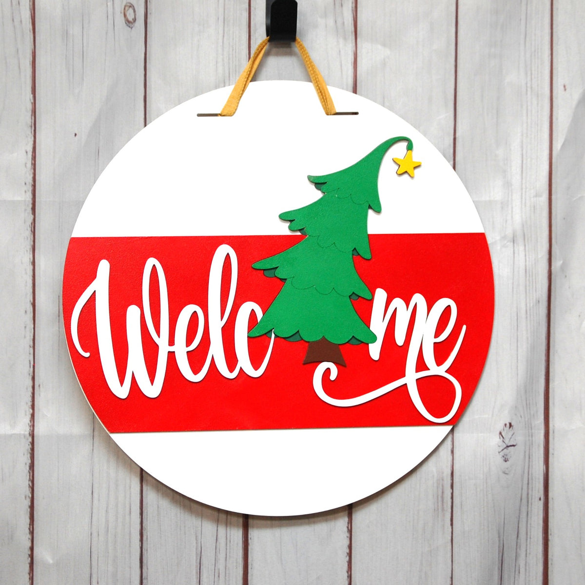 Welcome w/Christmas tree