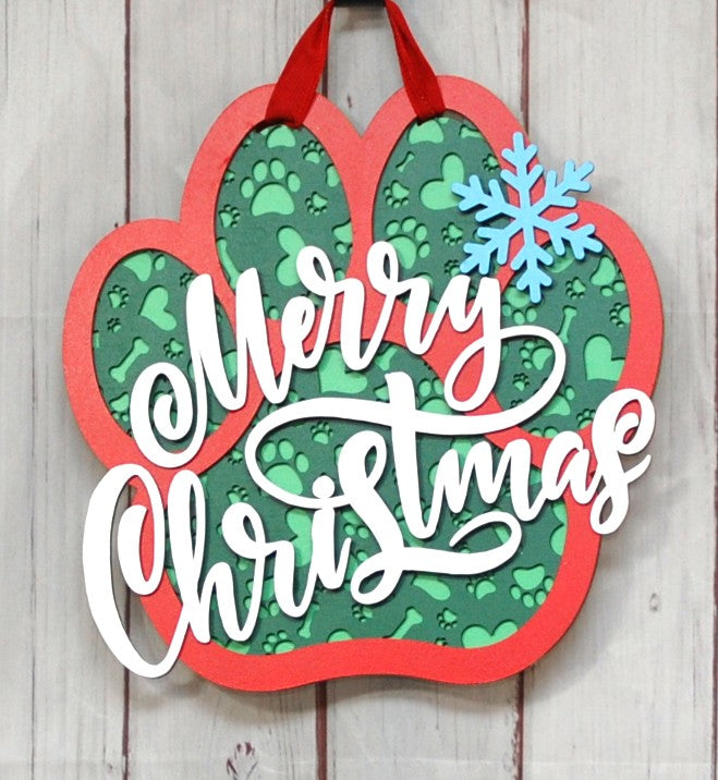 Merry Christmas (pawprint)