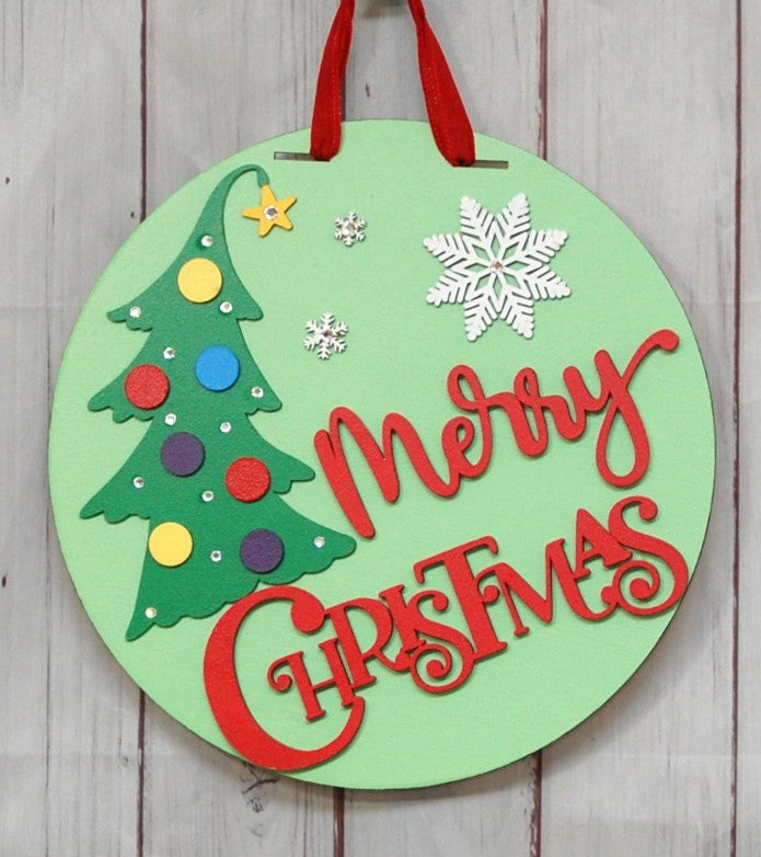 Merry Christmas w/snowflakes/tree
