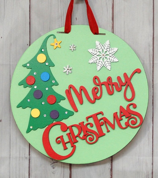 Merry Christmas w/snowflakes/tree