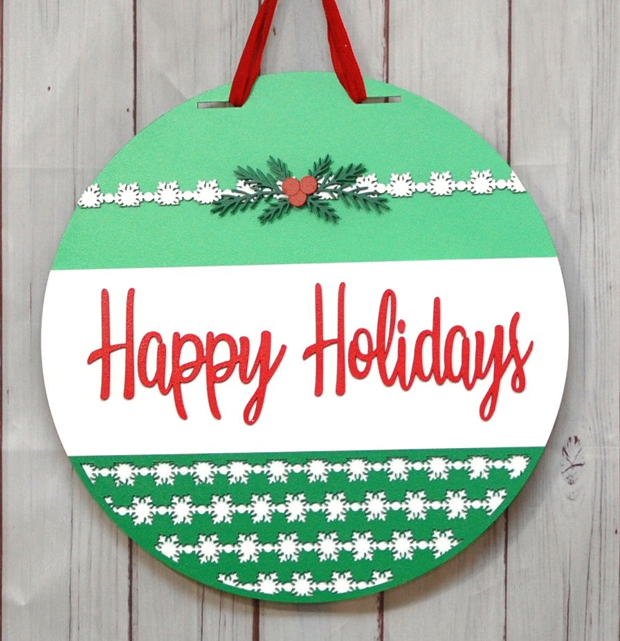 Happy Holidays w/mistletoe