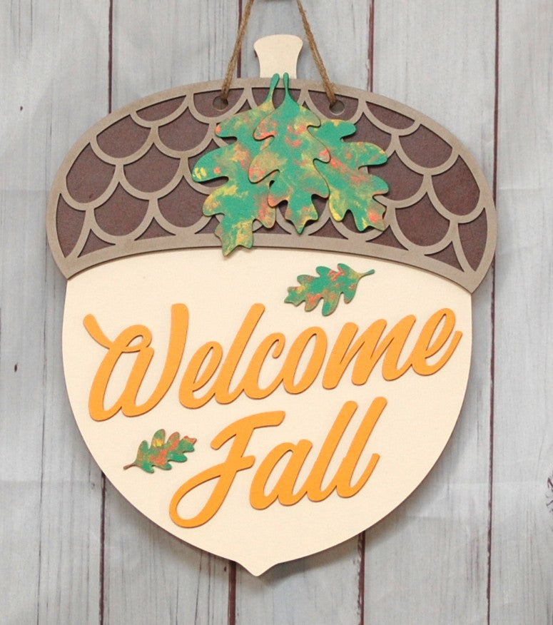 Welcome Fall 12" (acorn shape)