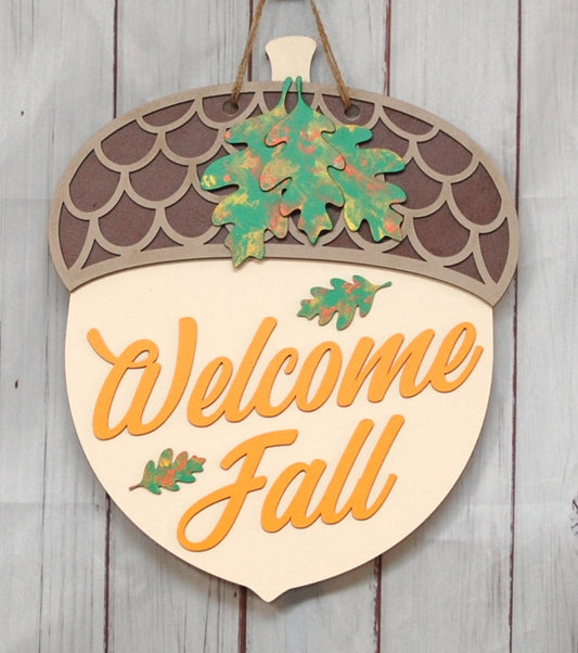 Welcome Fall 12" (acorn shape)