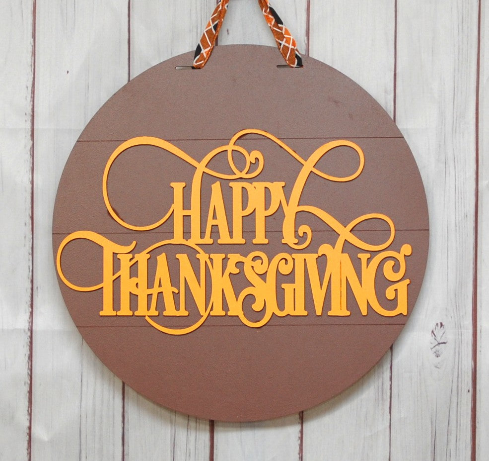 Happy Thanksgiving 15" door hanger