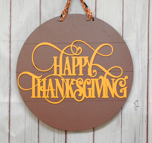 Happy Thanksgiving 15" door hanger