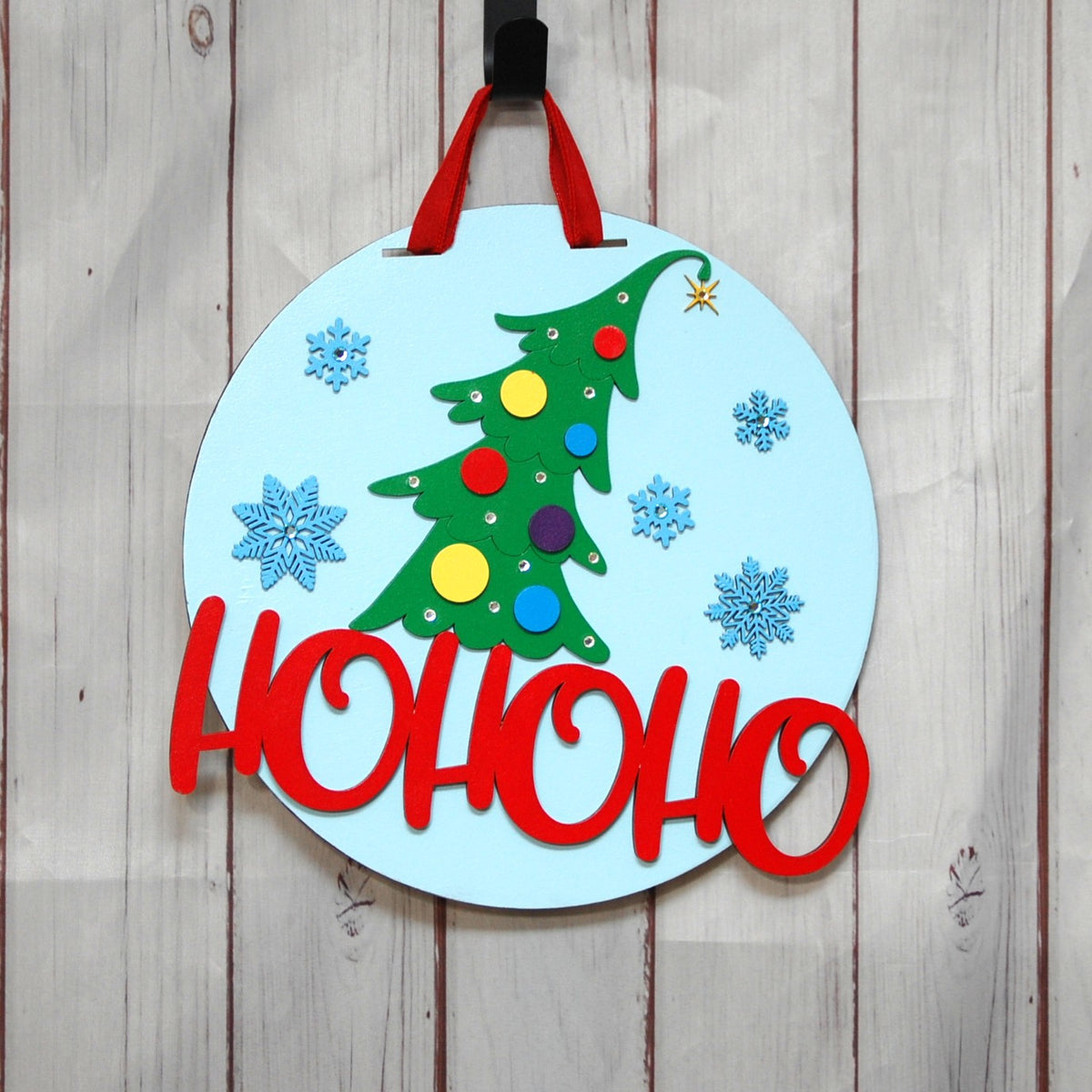 HO-HO-HO w/decorated tree